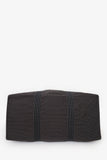 Hermes Vintage Grey Canvas Toile Herline TGM Travel Bag