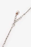 Christian Dior Silver Toned Heart Logo Pearl Necklace