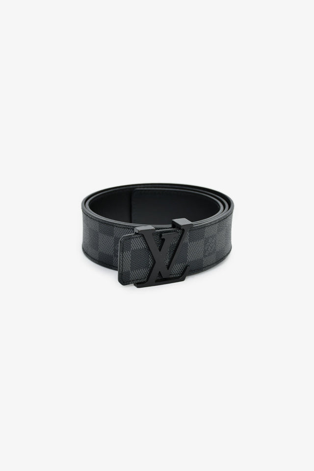 Louis Vuitton Damier Graphite LV Initiales Belt Size 85