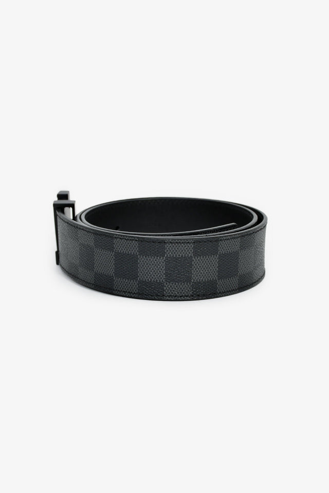 Louis Vuitton Damier Graphite LV Initiales Belt Size 85