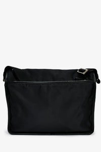 Prada Black Tessuto Flap Messenger Bag