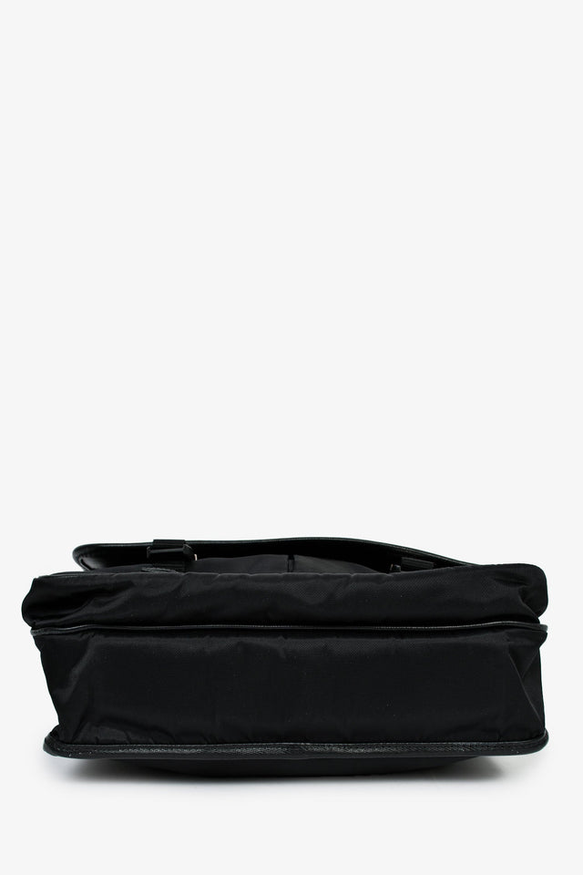 Prada Black Tessuto Flap Messenger Bag