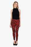 Louis Vuitton X Urs Fischer Red/Black Printed Jersey Leggings Size 36