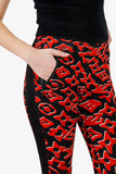 Louis Vuitton X Urs Fischer Red/Black Printed Jersey Leggings Size 36