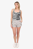 Louis Vuitton Grey/Black Jumbo Monogram Mini Shorts Size 36