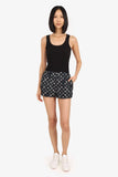 Louis Vuitton Black/White Nylon Monogram Shorts Size 34