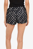 Louis Vuitton Black/White Nylon Monogram Shorts Size 34