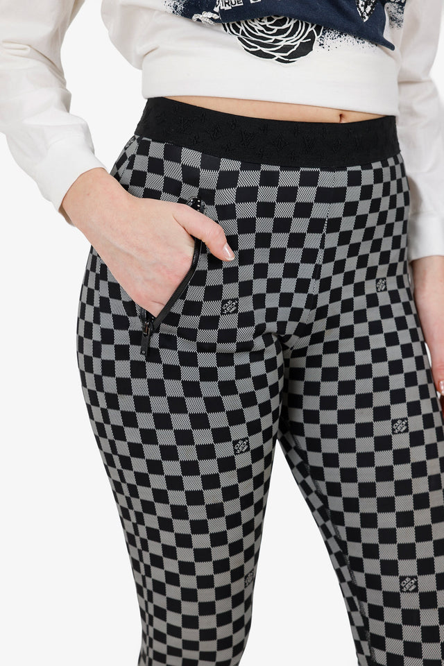 Louis Vuitton Black Damier Leggings Size 38