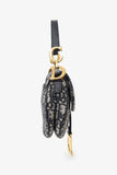 Christian Dior 2018 Blue Oblique Jacquard Mini Saddle Bag With Strap