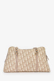 Christian Dior 2005 Beige/White Coated Canvas Diorissimo Romantique Shoulder Bag