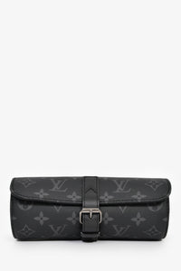 Louis Vuitton Monogram Eclipse Canvas 3 Watch Case