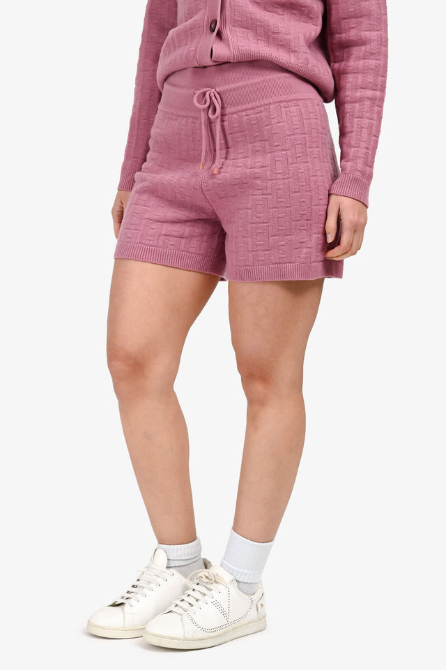 Hermes Mauve Purple Wool H Knit Shorts Size 42