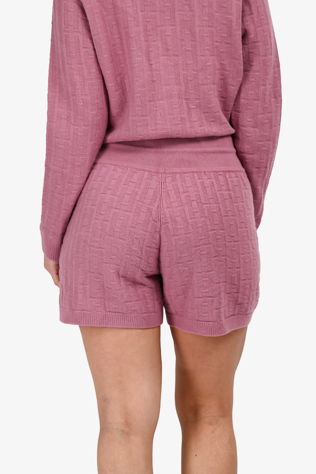 Hermes Mauve Purple Wool H Knit Shorts Size 42