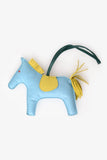Hermes Sky Blue/Yellow Leather Rodeo GM Charm