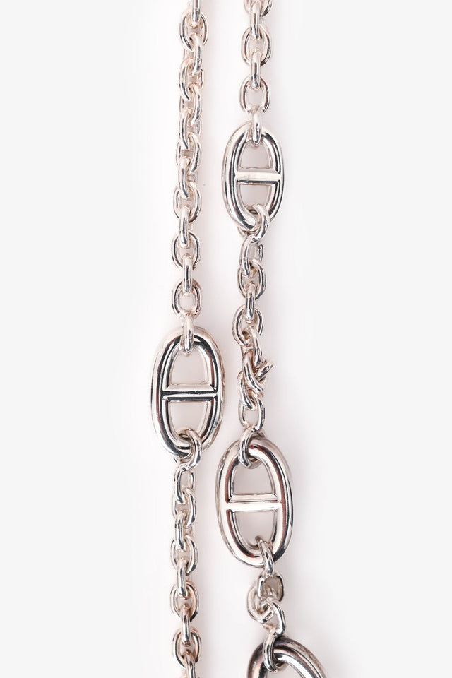 Hermes Sterling Silver Farandole Long Necklace 160