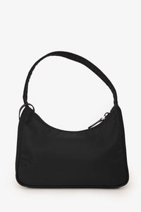 Prada Black Nylon Red Logo Re-Edition 2000 Shoulder Bag