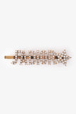 Christian Dior Aged Gold Tone Metal Crystal Embellished J'ADior Hair Clip