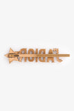 Christian Dior Aged Gold Tone Metal Crystal Embellished J'ADior Hair Clip