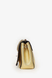 Louis Vuitton 2017 Gold Metallic Taurillon Leather 'LockMe' BB Chain Bag with Strap