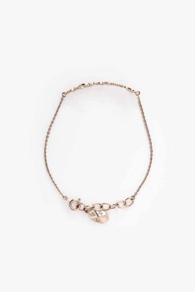 Christian Dior Gold Tone Logo Bracelet