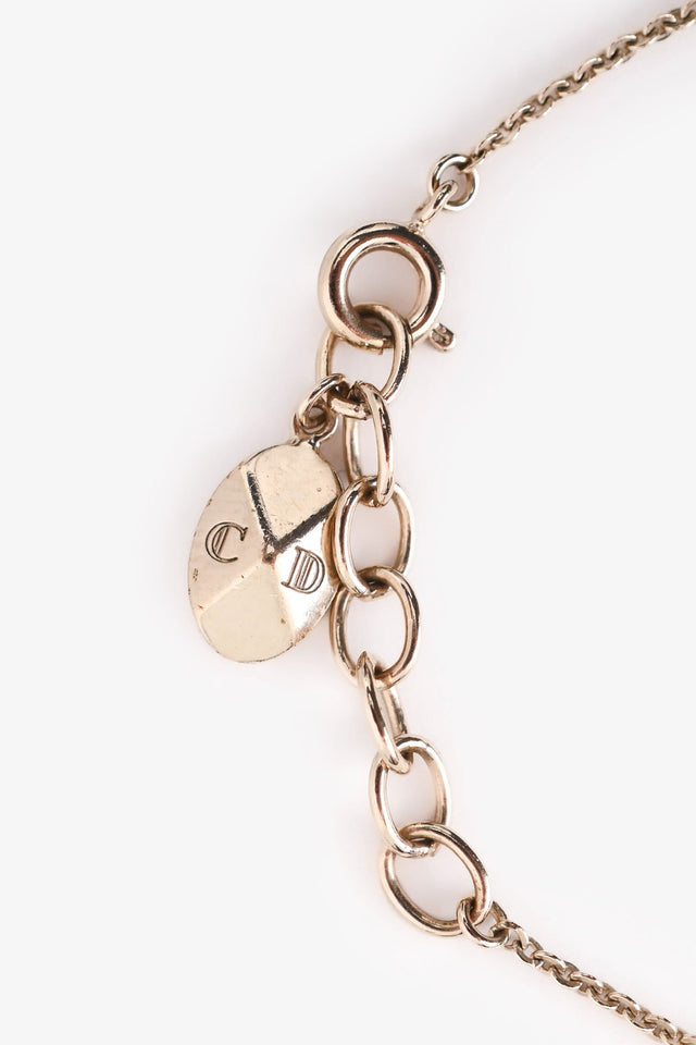Christian Dior Gold Tone Logo Bracelet