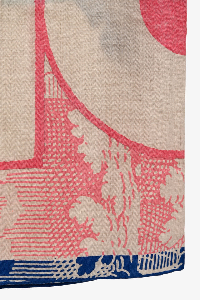 Hermes Pink Multicolour Cashmere/Silk 'Cavalier en Formes' 140