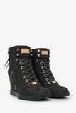 Louis Vuitton Grey Leather Lace Up Ankle Sneaker Size 36.5