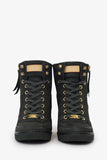 Louis Vuitton Grey Leather Lace Up Ankle Sneaker Size 36.5