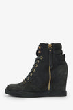Louis Vuitton Grey Leather Lace Up Ankle Sneaker Size 36.5