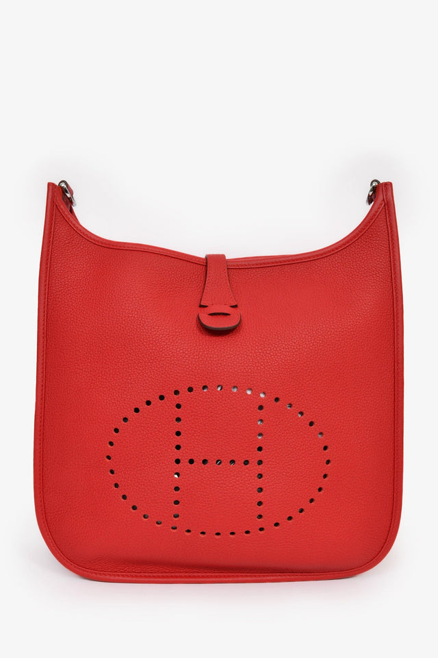 Hermes 2019 Rouge Piment Clemence Evelyne III 29 with Strap
