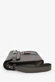 Hermes 2022 Vert De Gris/Black Leather Kelly Dépêches 25 Pouch