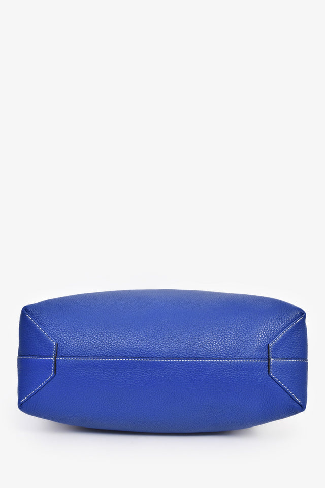 Hermes Blue/Grey Leather Reversible Tote