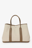 Hermes 2023 Beige Canvas/Taupe Negonda Leather Garden Party 36 Bag