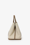 Hermes 2023 Beige Canvas/Taupe Negonda Leather Garden Party 36 Bag