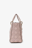 Christian Dior 2017 Powder Pink Supple Medium Lady Dior with Strap