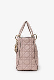 Christian Dior 2017 Powder Pink Supple Medium Lady Dior with Strap
