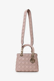 Christian Dior 2017 Powder Pink Supple Medium Lady Dior with Strap