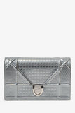 Christian Dior Metallic Patent Microcannage Diorama Wallet on Chain