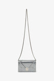 Christian Dior Metallic Patent Microcannage Diorama Wallet on Chain