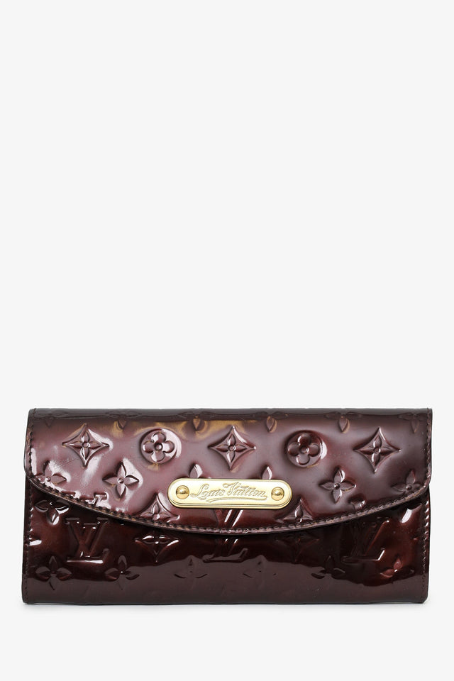 Louis Vuitton 2010 Amarante Vernis Sunset Boulevard Wallet On Chain