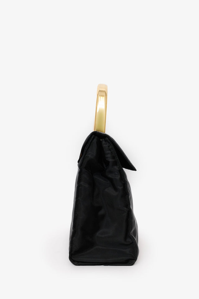Prada Black Nylon Tessuto Top Handle Bag