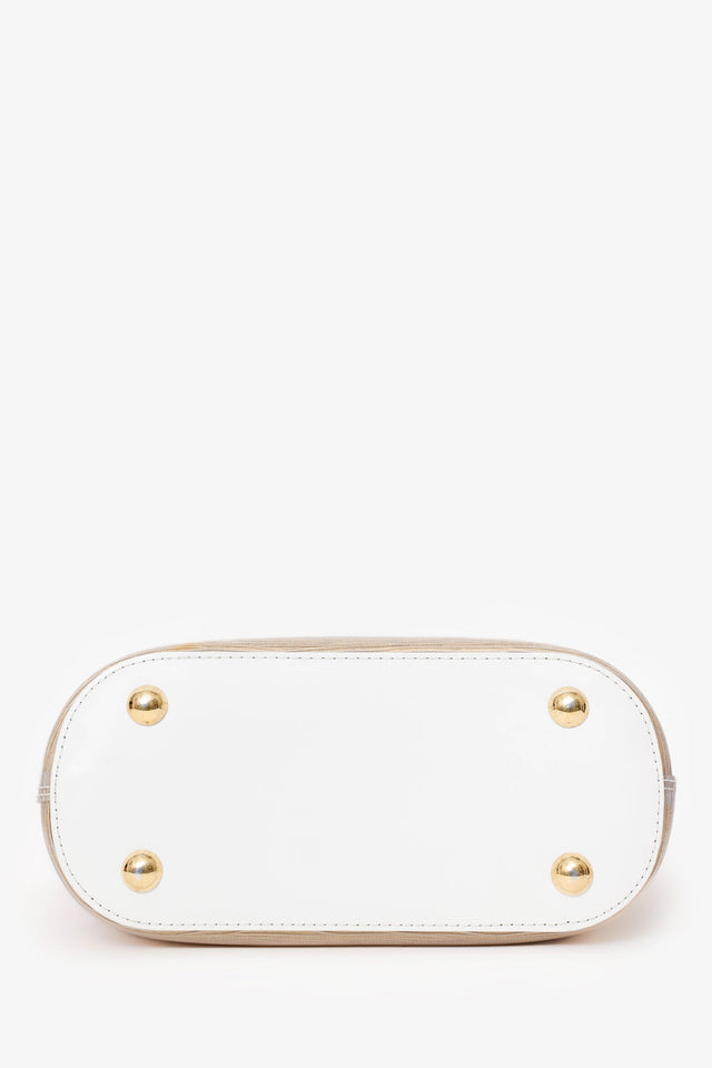 Louis Vuitton Vintage Beige/White Terry Cloth Mini Lagoon Tote Bag