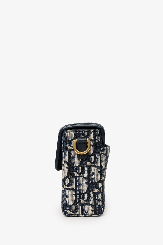 Christian Dior Navy Oblique Montaigne 30 Box Bag