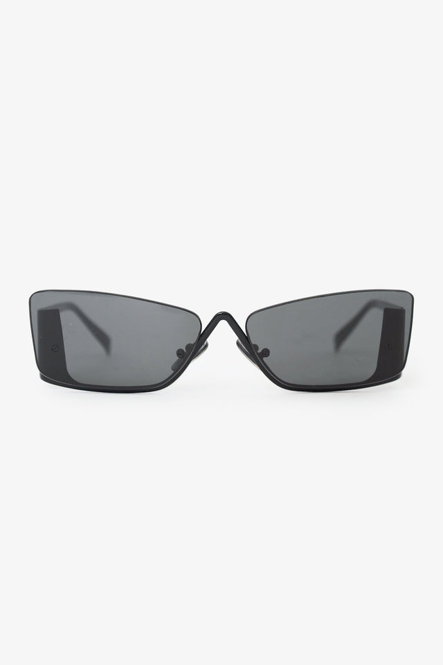 Prada Black SPR 59Z Runaway Shield Sunglasses