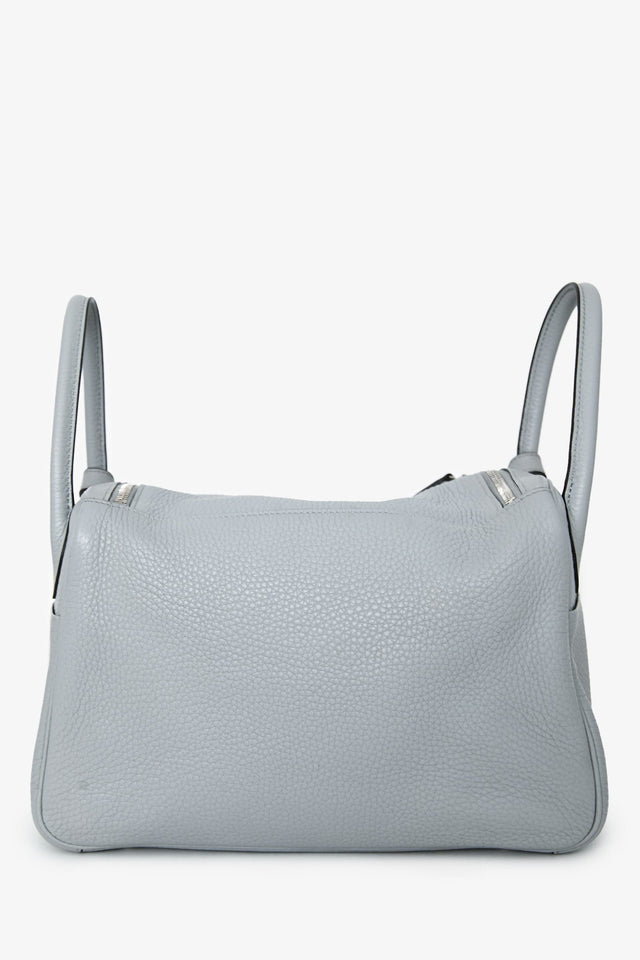 Hermes 2015 Light Grey Clemence Leather Lindy 30