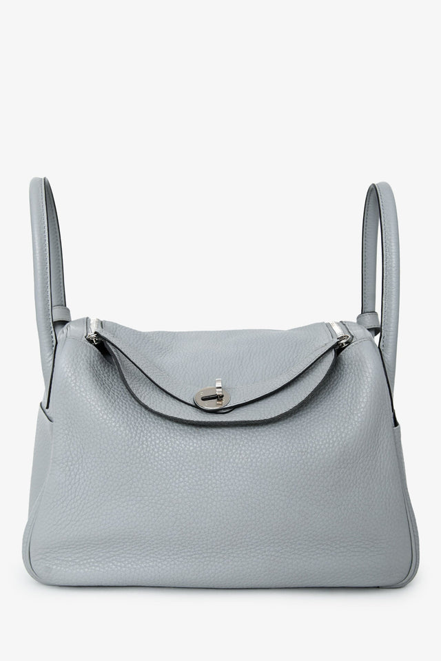 Hermes 2015 Light Grey Clemence Leather Lindy 30