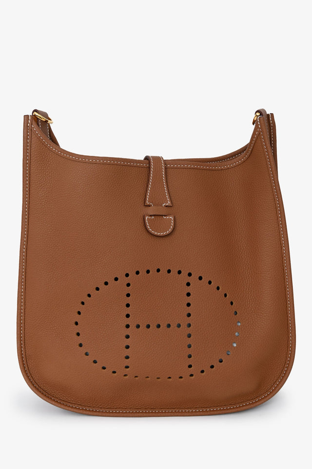 Hermes 2022 Gold Clemence Evelyne Pochette III 29