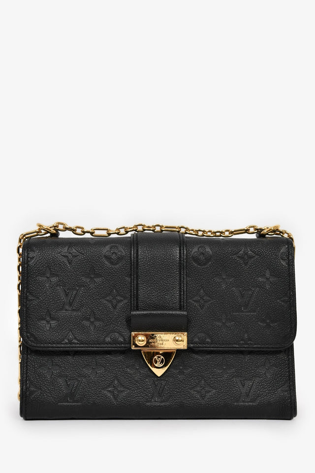 Louis Vuitton Black Leather Empriente 'Saint Suplice' Shoulder Bag