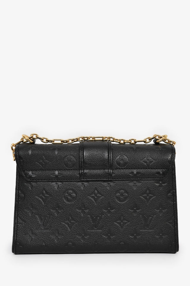 Louis Vuitton Black Leather Empriente 'Saint Suplice' Shoulder Bag