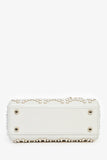 Christian Dior 2023 White Leather Pearl Mini Lady Dior